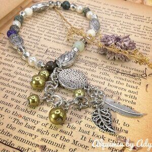 “Feather Energy Bracelet – Aventurine, Agates & Golden